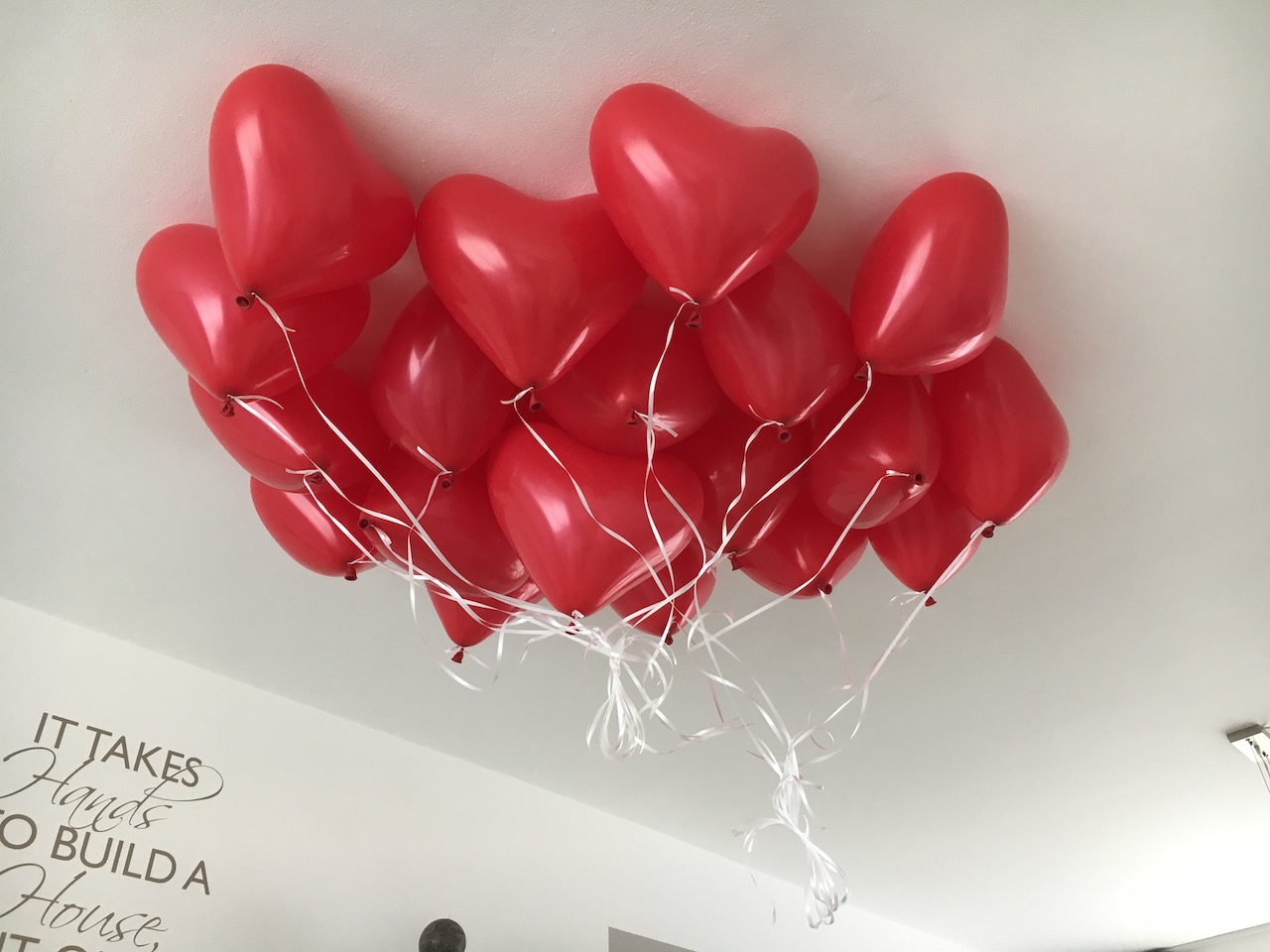 links Dokter koelkast Hart ballonnen gevuld met helium aan lint 28cm - ballonnen-hondje -  Ballonnenhondje
